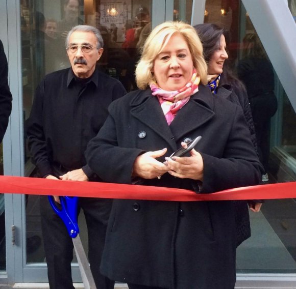 December 4th, 2017, was a big day for Roosevelt Island State Assembly Member Rebecca Seawright got ready as Kaie Razaghi stood at the ready with scissors Kallos delivered.
